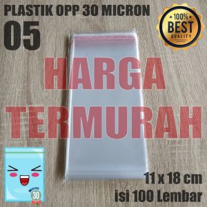 PLASTIK OPP TEBAL SEAL 30 Micron 0.5 115 x 18 Cm
