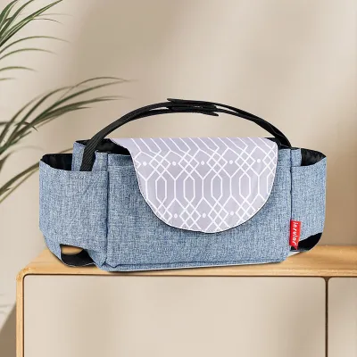 Sunveno Portable Diaper Bag Stroller Bag Organizer High Capacity Baby Nappy Bag Maternity Bag for Baby Care for Mommy Stroller Organizer with Shoulder Straps Baby Travel Bag with Wipes Pocket Fits Most Strollers