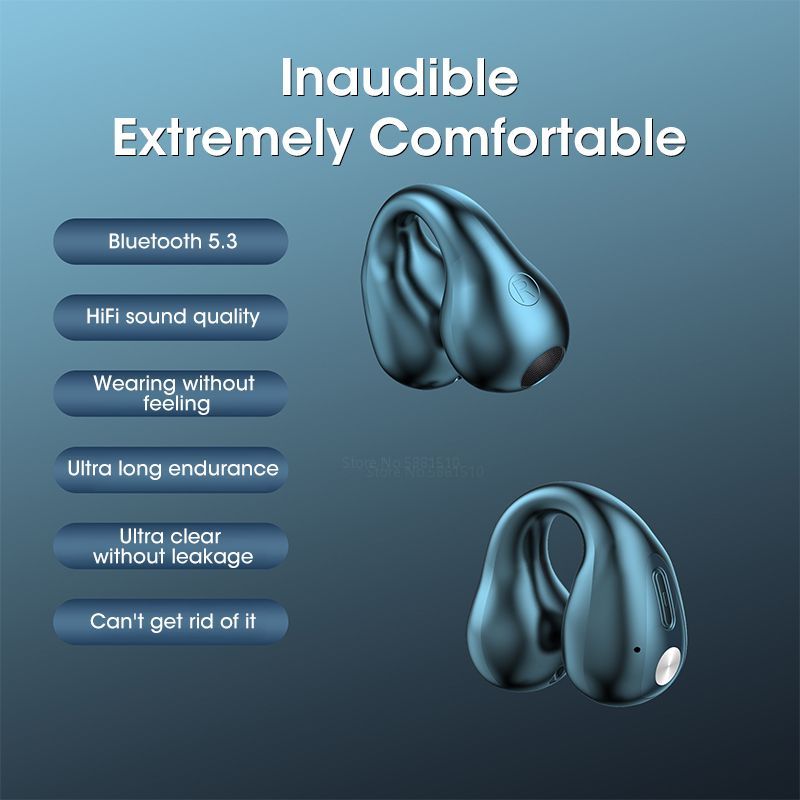 2024 For Ambie Sound Earcuffs TWS Earbuds Wireless Earphones Bluetooth 5.3 Headphone HiFi Stereo Sports Waterproof Earhook Mic_voghion.com