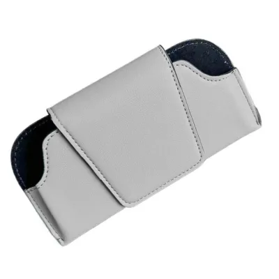 LIUJIR Đa chức năng Hộp kính ô tô Da PU Phổ thông Hộp đựng kính mắt Túi đựng tấm che nắng Túi đựng kính Kẹp đựng kính râm Phụ kiện nội thất xe hơi