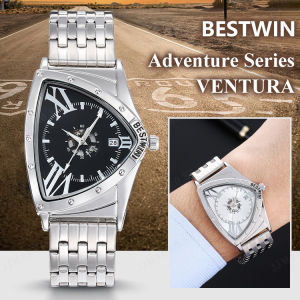 H Jam tangan kuarza bukan mekanikal kalis air segi tiga fesyen lelaki