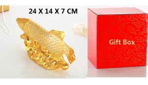 Ceramic Arowana Feng Shui Decoration Lucky Chinese Style Blessing Living Room Display Housewarming Gifts Living Room TV Cabinet Decorations