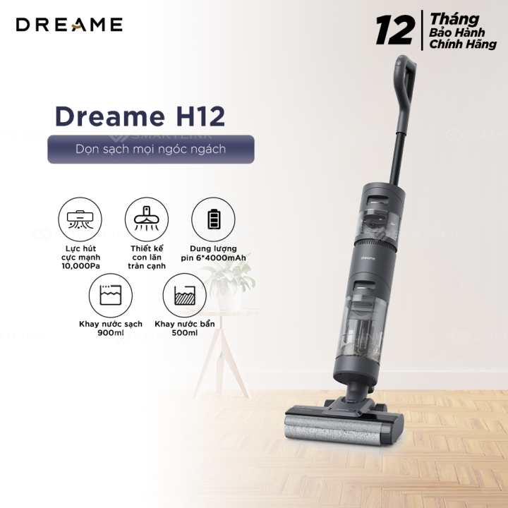 Máy Lau Sàn Hút Bụi Thông Minh Không Dây Cầm Tay Dreame H12 - Lực hút 10.000 PA - Bản quốc tế