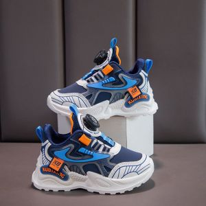 Girls Sneaker 2024 New Comfort Running Shoes Boys Shoes Rotating Button Childrens Casual Pumps Mens