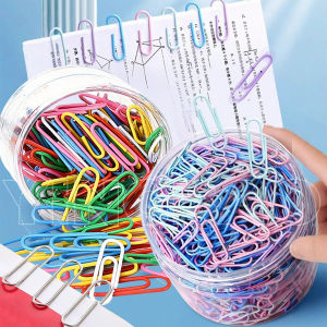 160 Pcs Macaron Large Paperclips Assorted Colored Coated Reusable Big Photo Bill Clips for Office School Document Organizing