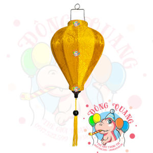 Lồng Đèn Hội An Vải Lụa Gấm Dáng Tỏi (10 20 30 40 60cm)