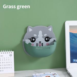 Multifunctional wall-mounted storage box bedside mobile phone charging cartoon storage rack bathroom rack bedside shelf Wall Adhesive phone