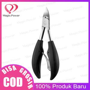 Gunting Kuku Stainless Steel dengan Mata Pisau Melengkung - Tugas Berat Tahan Percikan Rahang Lebar untuk Kuku Tebal Gagang Panjang yang Ergonomis