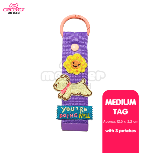 Art Monster Personalized Handmade Tag Purple Pink Ring