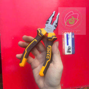 Kìm răng INGCO 3 kích thước lựa chọn 6-7-8inch siêu cứng chống rỉ sét tay cầm cách điện dùng tuốt dây cắt cáp nhổ đinh