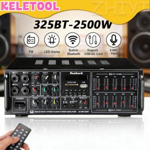 Power Amplifier Audio mixer 5CH Bluetooth Stereo AVPower Speakers Subwoofer Bluetooth Amplifier Surround Bass 2speakers