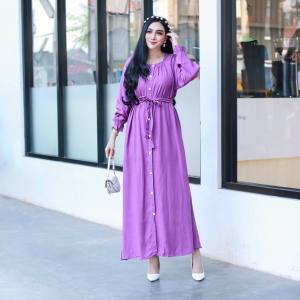 DRESS BUSUI GAMIS DRESS  MIDI PALING TERBARU BAHAN  AIRFLO CERIKNGKEL  BUSUI PANJANG 120 LENGAN PANJANG KANCING SAMPE BAWAH  MAYUNG SAMPE BAWAH MEWAH MURAH BERKUALITAS