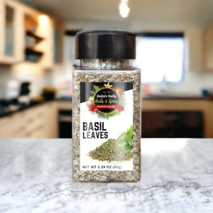 Basil Leaves 45g in Shaker Bottle by Jinkys Daily Herbs & Spices