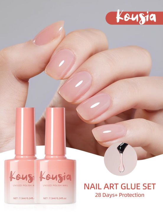 Kousia Top Coat Nail Gel Polish Base Gel Matte Top Coat Nail Primer Nail Art Soak Off Nail Functional glue