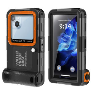 [SHELLBOX] Summer 15M Professional Underwater Swimming Diving Waterproof Phone Case for iPhone 17 Air 16 15 14 Plus 13 12 11 Pro Max XS XR