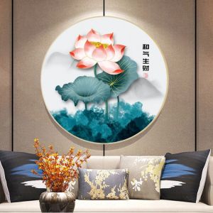 Tranh gắn đá đính kín toàn bộ Hoa Sen DX1007