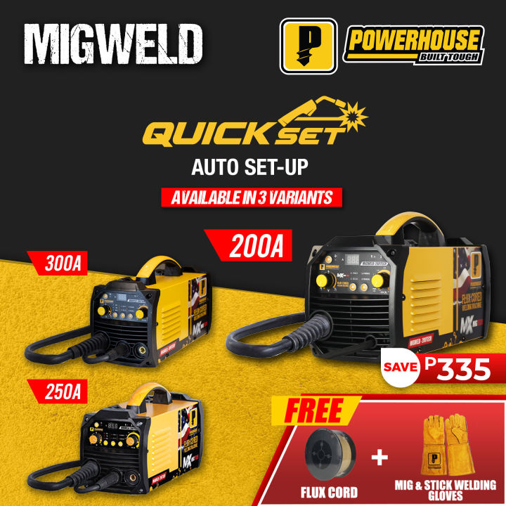 POWERHOUSE MIGWELD Inverter Welding Machine 200amp / 250amp / 300amp