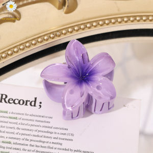 Hoa Sứ kẹp tóc trong suốt màu gradient nhỏ kẹp tóc kẹp tóc hoa ly kẹp tóc cho nữ phụ nữ đi biển Phụ kiện tóc