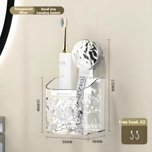 Light Luxury Style Glacier Pattern Suction Cup Shelf Bathroom Wall Mounted storage rack