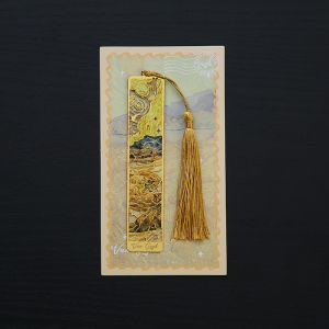 NEXASHOP Hollow Metal Bookmark Oil Painting Style Exquisite Reading Stationery  Rectangular Book Marks for Student Kids