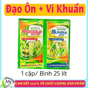 [10 Cặp] đạo ôn - vi khuẩn Ricegold - 20gr - Sunshi - 20gr - Giúp Cây Xanh Mướt - Sạch Bệnh Đạo Ôn - Cháy Bìa Lá - Lem Lép Hạt LÚA