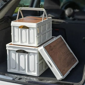 Large Capacity Storage Box Outdoor Camping Organizer Foldable Container Box Car Trunk Sorting Box