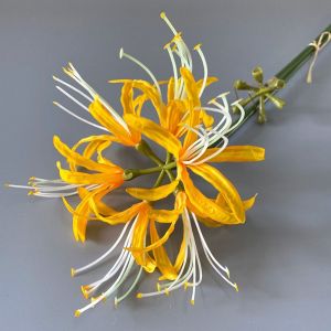 WAYNEG Handmade Artificial Higanbana Flower Branch Plastic 60cm Fake Flower Faux Plants Real Touch Silk Equinox Flower Home Garden Decor