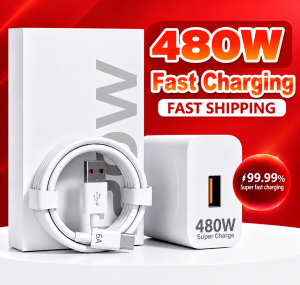CS: PREMIUM 480W 240W 120W 100 66W Ultra Fast Charger Adapter | Type-C Fast Charging Cable Included