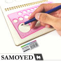 Penggaris Sablon / Mal / Cetakan Gambar / Lukis / Stensil Lingkaran / Bulat / Circle / Round Hollow Drawing / Painting / Stencil / Quilling Ruler / Template Samoyed DTMP-C2088. 
