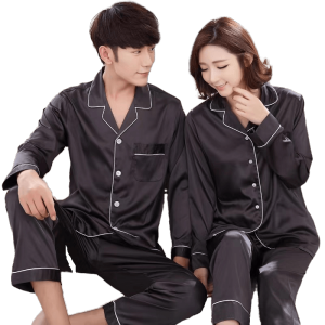 ชุดนอนผู้หญิง ชุดนอนผู้หญิงแขน/ขายาว ผ้าซาตินเนื้อผ้านุ่มลื่นใส่สบาย สีสวยสด สไตล์เกาหลี (สินค้าพร้อมส่ง)