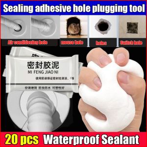 GOOTI Silicon Sealant Cement Glue 20PCS Flexible Mud Sealing Clay Waterproof Repair Wall Mouse Hole Gap Power Waterproof Air Conditioning Hole Mouse Hole Gap Filler Repair Household Tool Air-Conditioning Mending Plasticine Glue