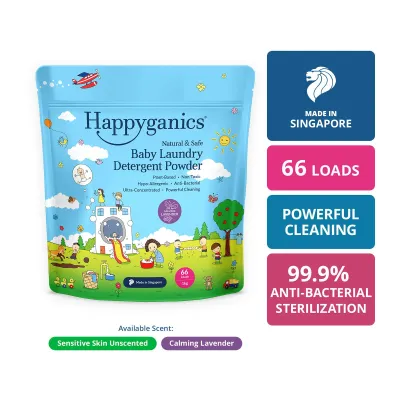 Happyganics Natural Baby Laundry Detergent Powder Calming Lavender 1KG