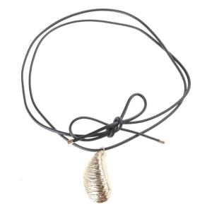 Trendy Water Drop Charm Necklace with Adjustable Chain Alloy Pendant Choker Necklaces for Stylish Ladies