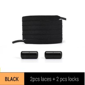 ECILY 1 cặp đàn hồi Dây giày không cần buộc hình bán nguyệt dây giày cho trẻ em và Giày Sneaker người lớn nhanh chóng kim loại tiện dụng dây buộc có khóa dây giày