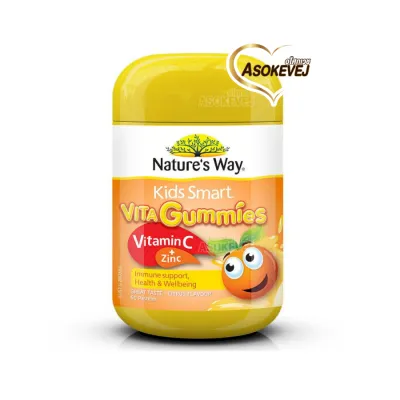Nature’s Way Kids Smart Vita Gummies Vitamin C + Zinc วิตามินเด็ก แบบเยลลี่ วิตามินซี + ธาตุเหล็ก 60 เม็ด