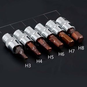 6 pcs Mata hexagonal Hex Bit Socket set Mata Kunci Shock Torx Bintang Drive Mata Hex Bit Socket
