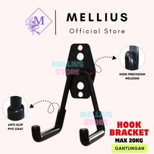 Premium Gantungan Sepeda Dinding Multifungsi Wall Hook Bracket Organizer Storage Safe Space Serbaguna Dengan Karet PVC Kuat Menahan Beban Hingga 20Kg Model Kait Pengait Produk Import Laz Mellius Store COD
