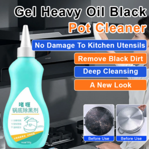 🌟Kitchen Savior! Multifunction Pot Bottom Cleaner Stain Remover/Deep Cleaning Removes Black Scale Cleaner/Blackened Frying Pan Gel/Stainless Steel Degreaser/Heavy Oil Fume Stain Eliminator