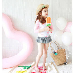 SET VÁY BƠI BÉ GÁI HÌNH CONG HỒNG HẠC SIÊU XINH [4xl: 30kg-35kg]