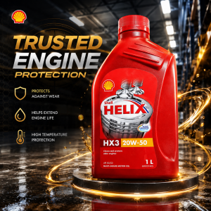 Shell Helix HX3 20W-50 1L Motor Oil | Pang Malakasang Proteksyon ng Makina.