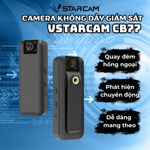 Camera hành trình dùng SIM 4G VSTARCAM CB77 Full HD góc nhìn rộng thời lượng sử dụng pin dài 5 giờ - Bảo hành 12 tháng