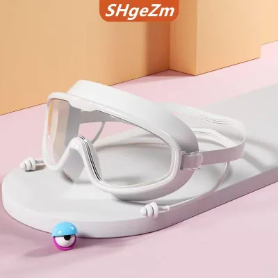 [COD] SHgeZm SPORTS Trẻ Em Khung Lớn Kính Bơi Với Nút Tai Bơi Ngoài Trời Kính Chống Sương Mù Lặn Kính Cho Tắm Thể Thao Dưới Nước