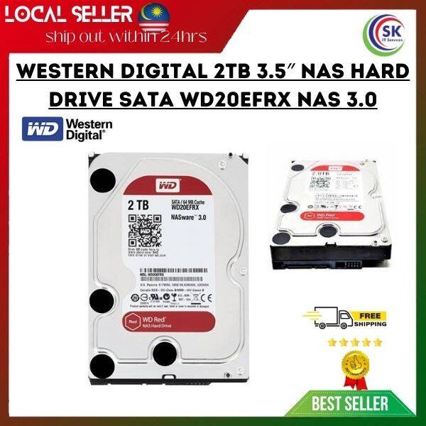 WESTERN DIGITAL 2TB 3.5″ NAS HARD DRIVE SATA WD20EFRX NAS 3.0[USED