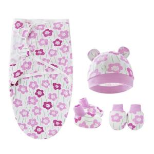 Trẻ sơ sinh mũ trẻ em và Bộ găng tay với chân che cho trẻ sơ sinh Nam Nữ 0-6 tháng cotton swaddles chăn găng tay vớ