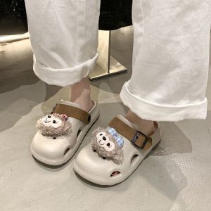 [Free Shipping] EVA student non-slip clogs for women summer outdoor wear thick-soled couples new style closed-toe slippers