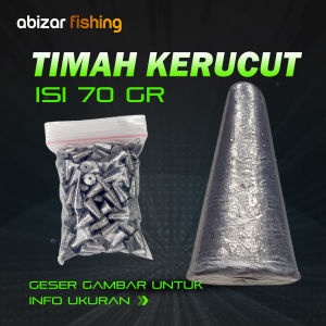 Timah Pancing Kerucut Lubang Tengah No 1–5 | Berat Akurat | Isi Sesuai Ukuran