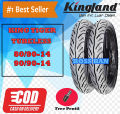Paket Ban Tubeless Depan Belakang Kingland Tiger 80/90 & 90/90 ring 14 Original Ban motor metic Beat Vario Mio x ride scoopy. 