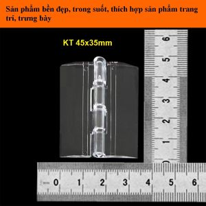 Bản lề mica bản lề cửa trong suốt đồ dùng thủ công (Bộ 4 chiếc) kích thước 45x35 mm