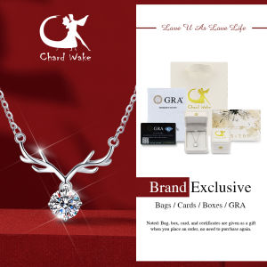 Chard Wake Kalung Wanita Original Zircon 2 Karat Dilapisi Platinum Fashion Cewek Necklaces