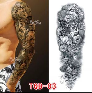 Big Large size Full Back Chest Tattoo Large Tattoo Stickers Fish Wolf Tiger Dragon Waterproof Temporary Flash Tattoos temporary body tattoo for men women